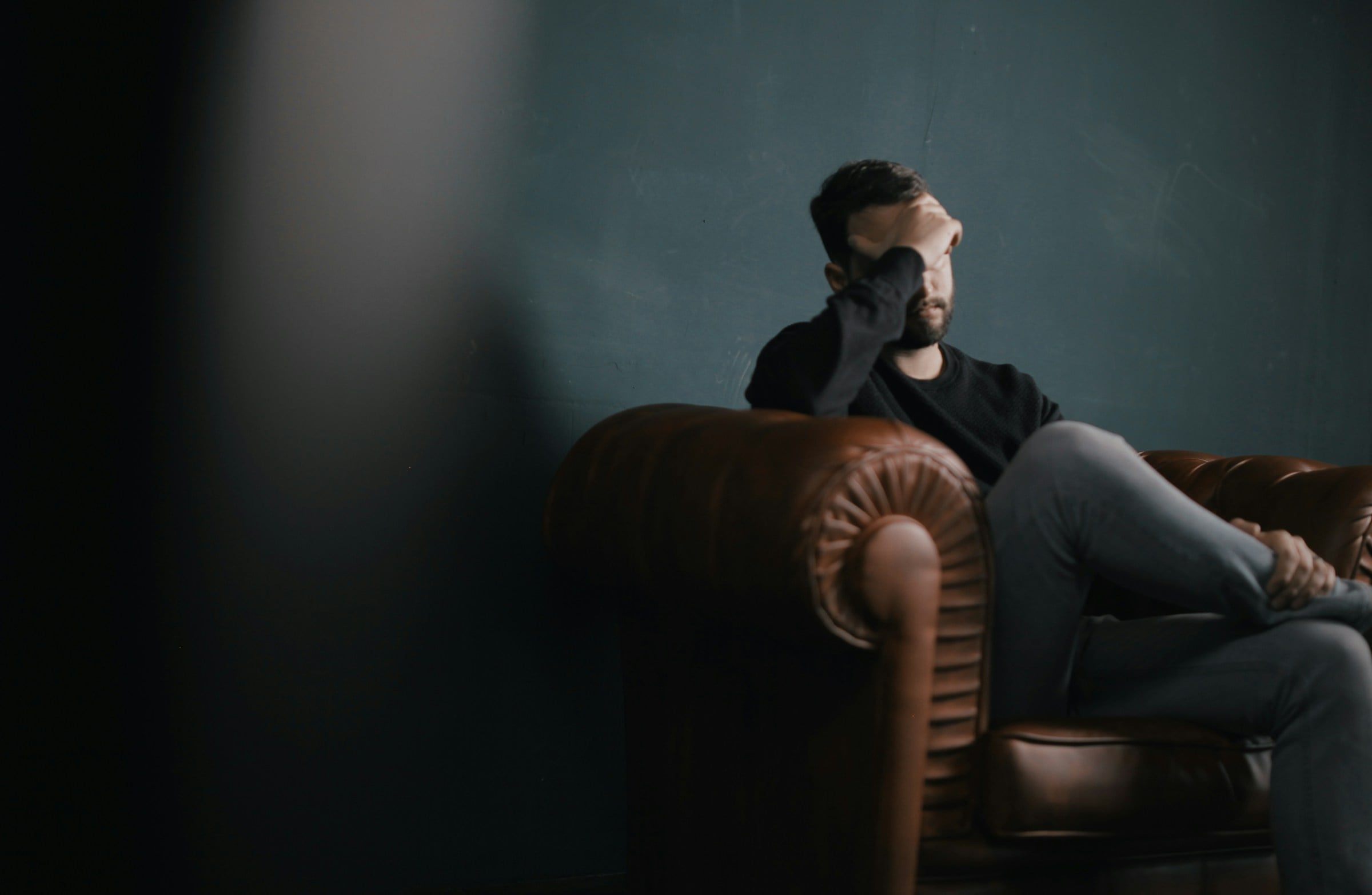 Man in a calm reflective moment