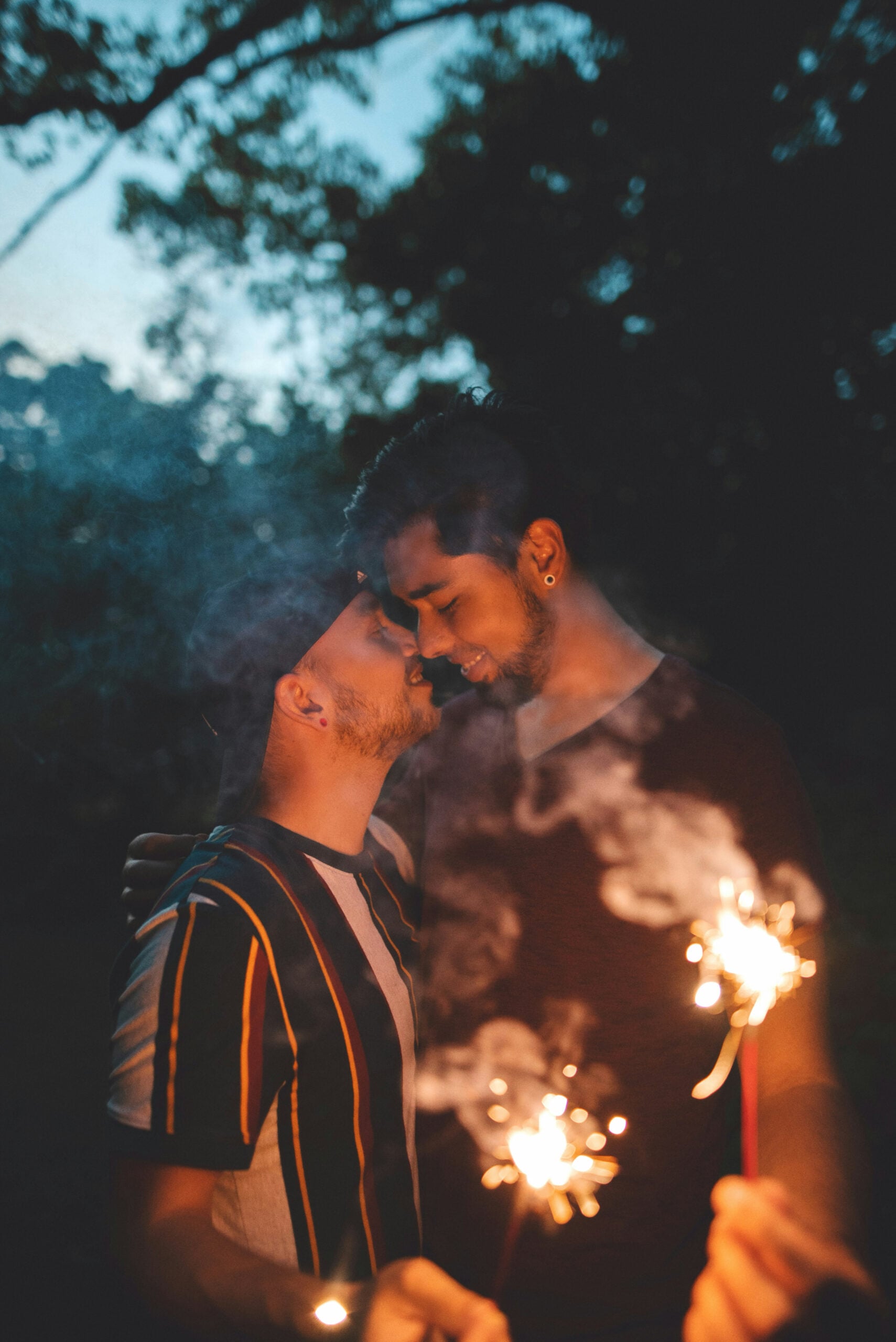 LGBTQ+ couple sharing a moment