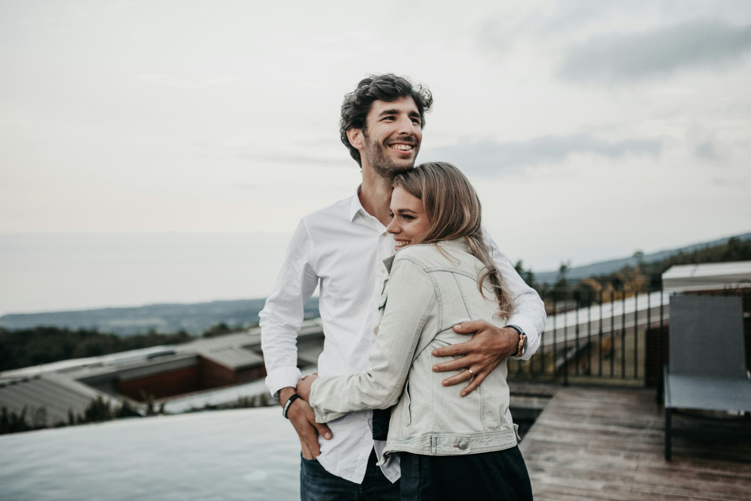 Couple talking together during premarital counseling